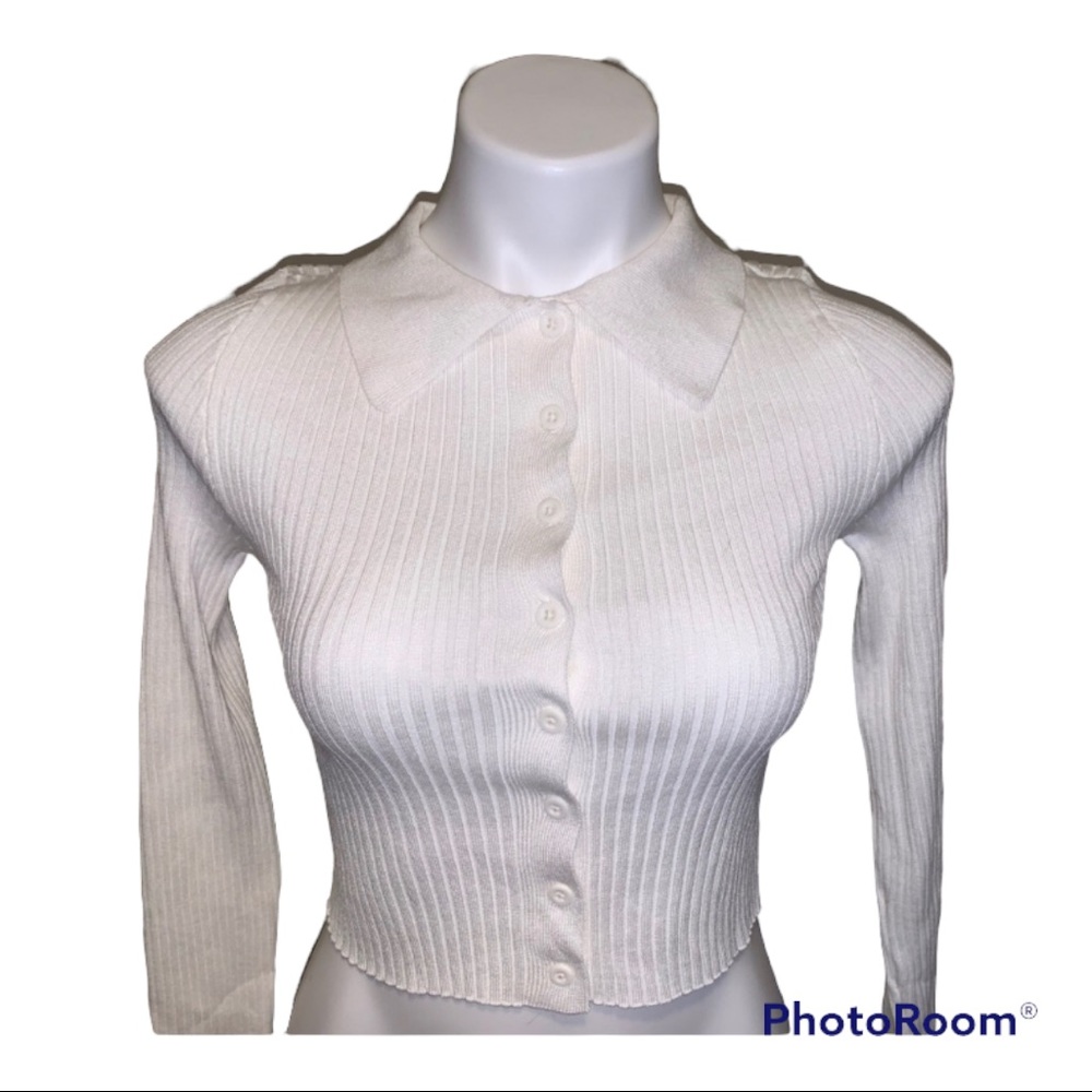 White Long Sleeve Top